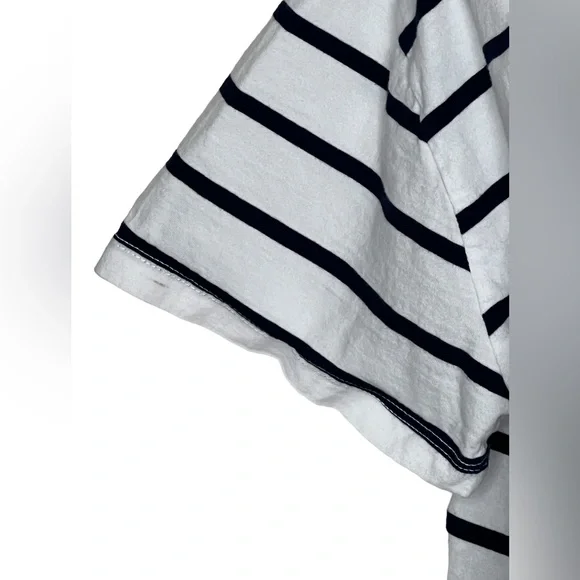 Friends TV Series Womens Tshirt White Blue Striped Short Sleeve Plus Size Heart - Picture 7 of 12